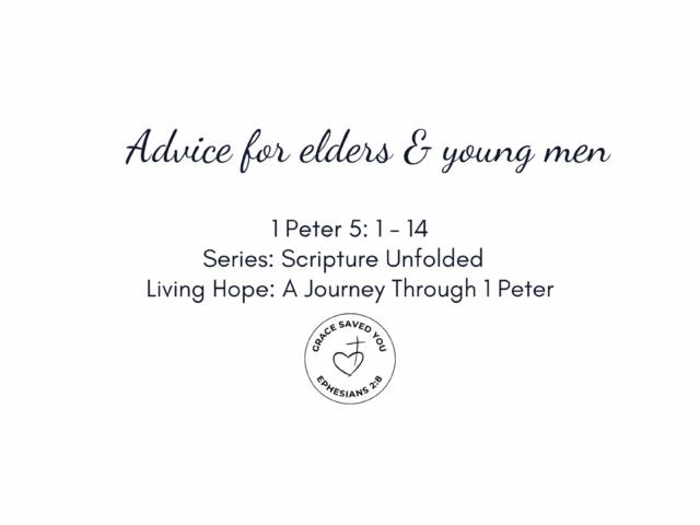 Advice for elders & younger men
